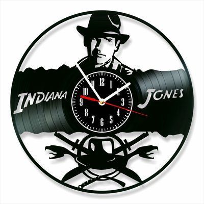 Настінний вініловий годинник Індіана Джонс, діаметр 30см Vinyl-Clock-M-Indiana Jones-3 фото