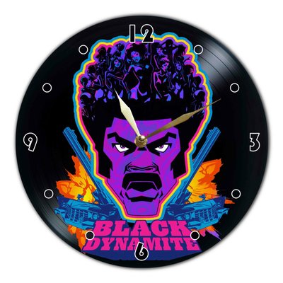 Wall Vinyl Record Clock Black Dynamite 12" UF-Clock-M-Black Dynamite-1 photo