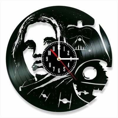 Wall Vinyl Record Clock Star Wars 12" 143-1-24 photo