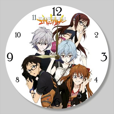 Wall Vinyl Record Clock Neon Genesis Evangelion 12" UF-Clock-Neon Genesis Evangelion-2 photo