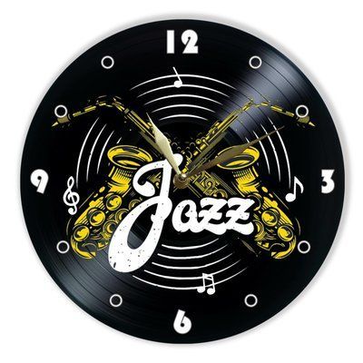 Wall Vinyl Record Clock Jazz 12" UF-Clock-Jazz-1 photo