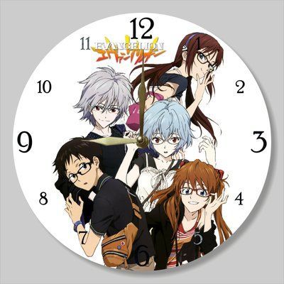 Настінний вініловий годинник Євангеліон&nbsp;, діаметр 30см UF-Clock-Neon Genesis Evangelion-2 фото