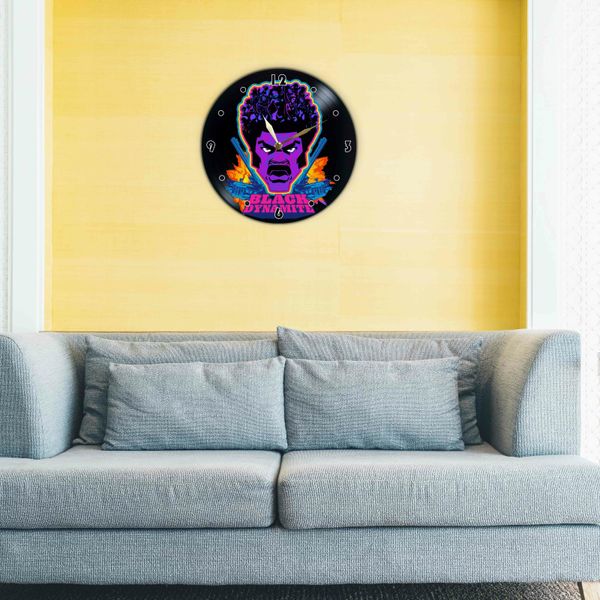 Wall Vinyl Record Clock Black Dynamite 12" UF-Clock-M-Black Dynamite-1 photo