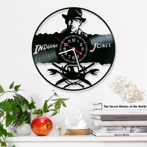 Настінний вініловий годинник Індіана Джонс, діаметр 30см Vinyl-Clock-M-Indiana Jones-3 фото