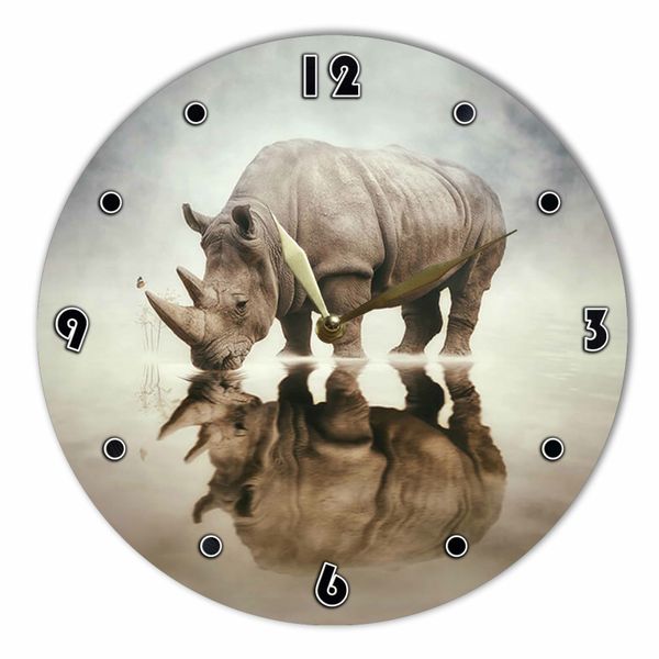 Wall Vinyl Record Clock Rhino 12" UF-Clock-Rhino-2 photo