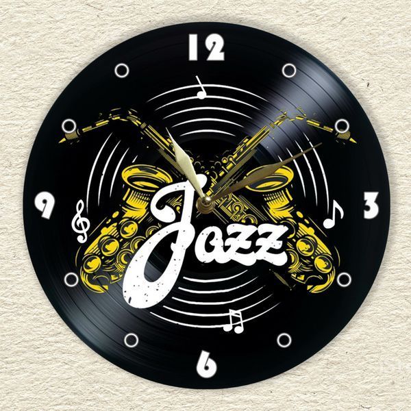 Wall Vinyl Record Clock Jazz 12" UF-Clock-Jazz-1 photo