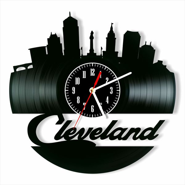 Wall Vinyl Record Clock Cleveland Ohio 12" Vinyl-Clock-Cleveland Ohio-1 photo