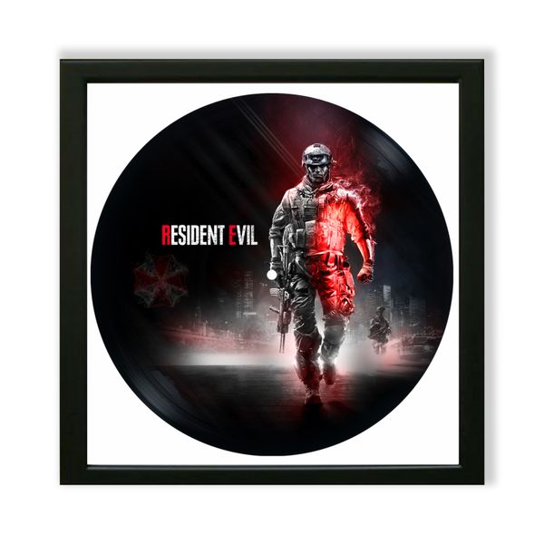 Vinyl Record Decor in a Wooden Frame Resident Evil 14" UF-Frame-Resident Evil-1 photo