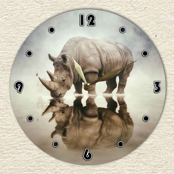 Wall Vinyl Record Clock Rhino 12" UF-Clock-Rhino-2 photo