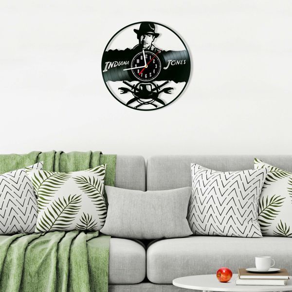 Настінний вініловий годинник Індіана Джонс, діаметр 30см Vinyl-Clock-M-Indiana Jones-3 фото