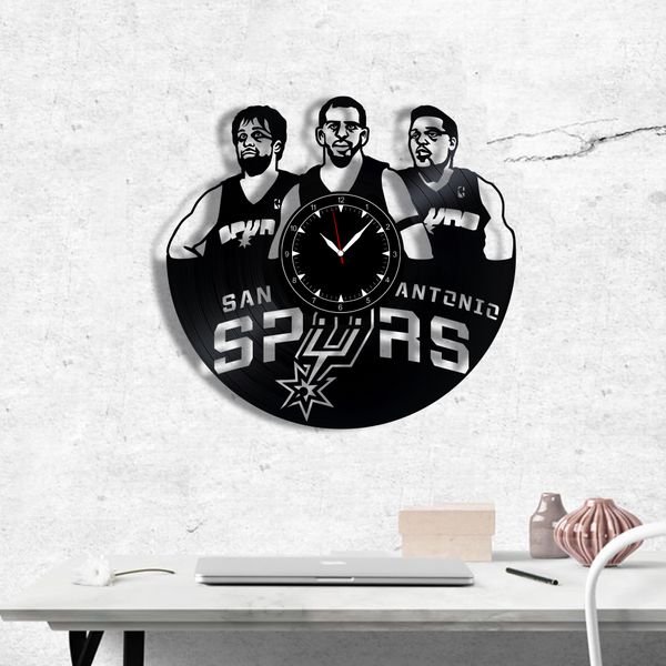 Wall Vinyl Record Clock San Antonio Spurs 12" Vinyl-Clock-San Antonio Spurs-1 photo