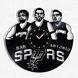Настінний вініловий годинник Сан-Антоніо Сперс, діаметр 30см Vinyl-Clock-San Antonio Spurs-1 фото 1