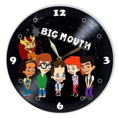 Настінний вініловий годинник Великий рот, діаметр 30см UF-Clock-C-Big Mouth-3 фото