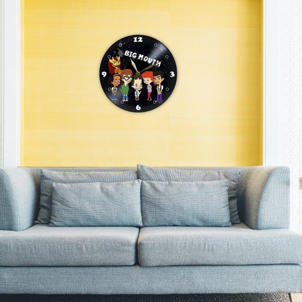 Wall Vinyl Record Clock Big Mouth 12" UF-Clock-C-Big Mouth-3 photo