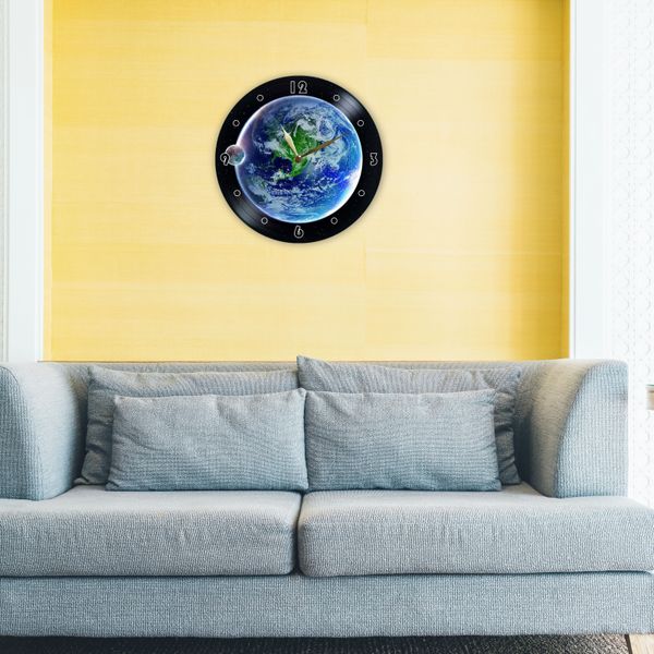 Wall Vinyl Record Clock Earth 12" UF-Clock-Earth-1 photo