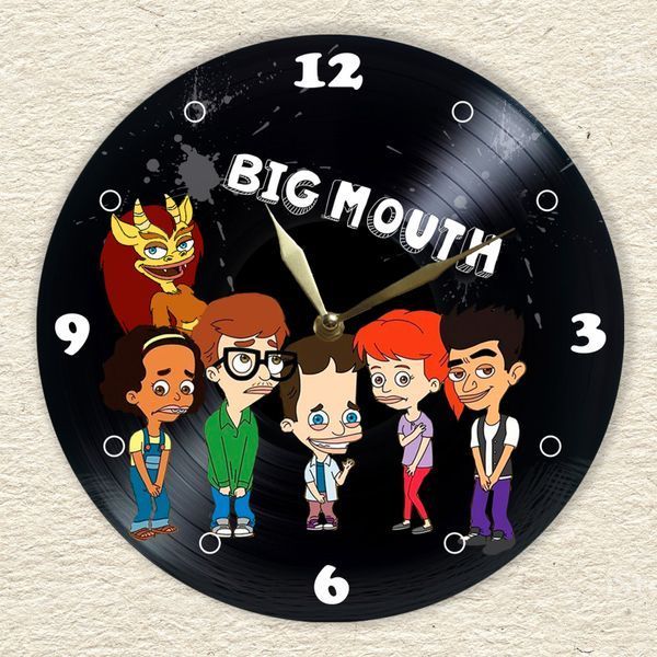 Настінний вініловий годинник Великий рот, діаметр 30см UF-Clock-C-Big Mouth-3 фото