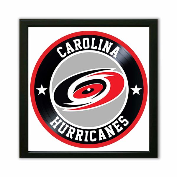 Vinyl Record Decor in a Wooden Frame Carolina Hurricanes 14" UF-Frame-Carolina Hurricanes-1 photo