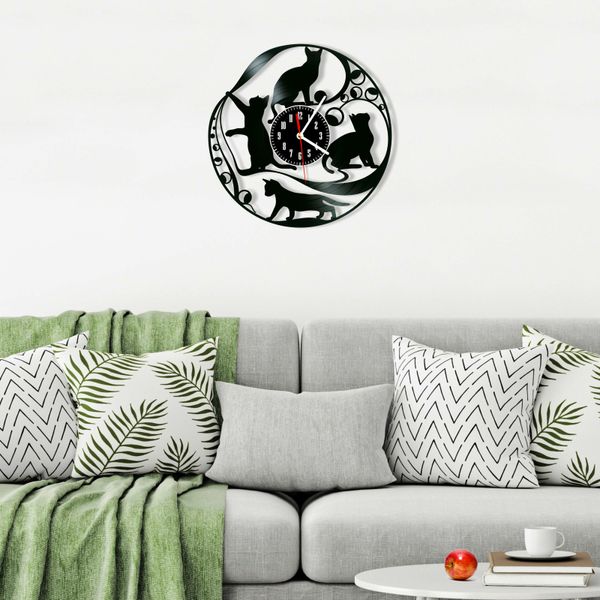 Wall Vinyl Record Clock Cats 12" Vinyl-Clock-Cats-6 photo