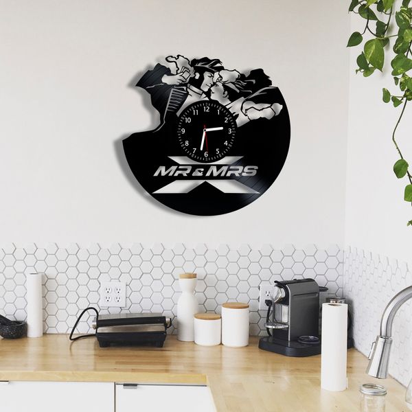 Wall Vinyl Record Clock Mr. Mrs. X 12" Vinyl-Clock-Mr. Mrs. X-1 photo