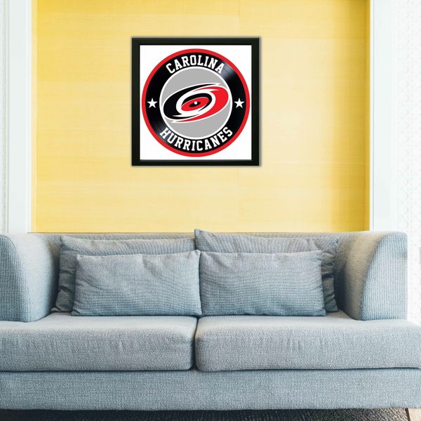 Vinyl Record Decor in a Wooden Frame Carolina Hurricanes 14" UF-Frame-Carolina Hurricanes-1 photo