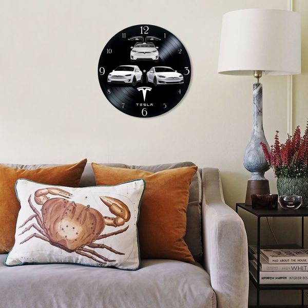 Wall Vinyl Record Clock Tesla 12" UF-Clock-Tesla-1 photo