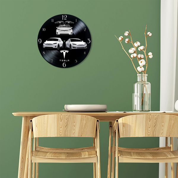 Wall Vinyl Record Clock Tesla 12" UF-Clock-Tesla-1 photo