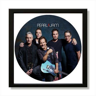 Настінний вініловий декор в дерев'яній рамці Pearl Jam, розміром 36см 565-4-1 фото
