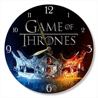 Настінний вініловий годинник Гра престолів, діаметр 30см UF-Clock-M-Game of Thrones-2 фото