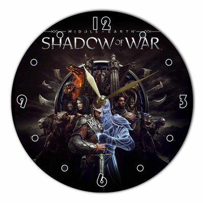 Настінний вініловий годинник Тінь Війни, діаметр 30см UF-Clock-Shadow of War-1 фото