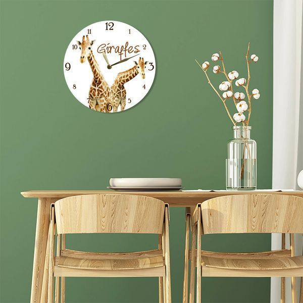Wall Vinyl Record Clock Giraffes 12" 78-2-1 photo