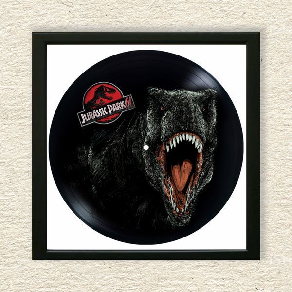Vinyl Record Decor in a Wooden Frame Jurassic Park 14" 746-4-1 photo