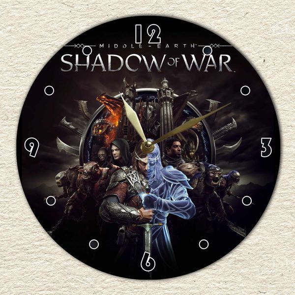 Настінний вініловий годинник Тінь Війни, діаметр 30см UF-Clock-Shadow of War-1 фото