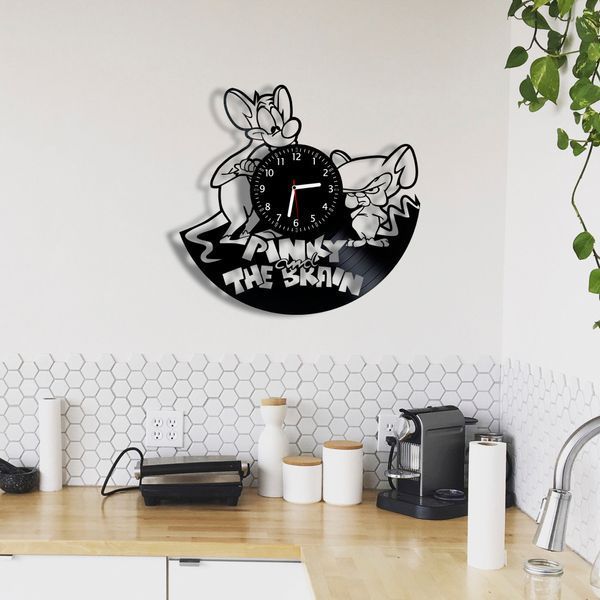 Wall Vinyl Record Clock Pinky and the Brain 12" Vinyl-Clock-C-Pinky and the Brain-1 photo