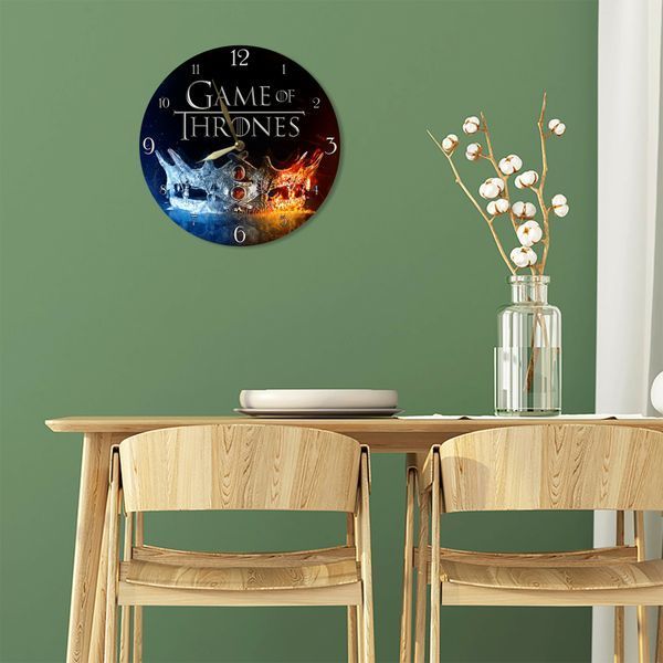 Wall Vinyl Record Clock Game of Thrones 12" UF-Clock-M-Game of Thrones-2 photo