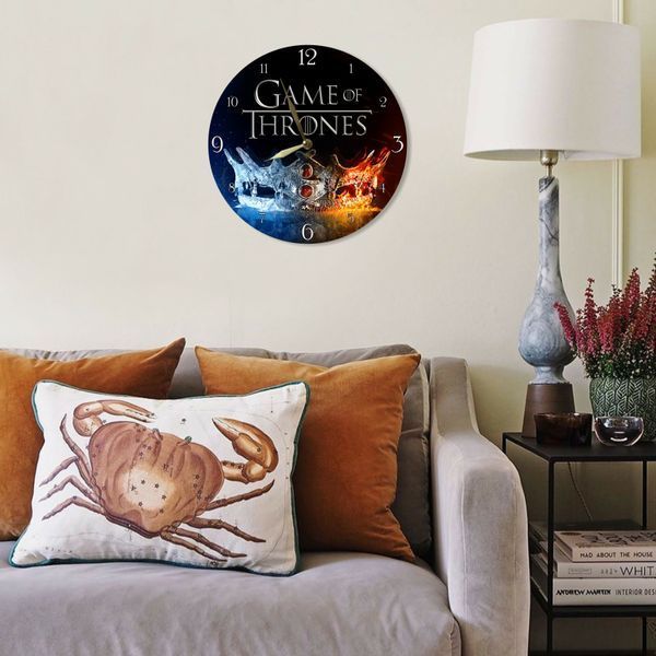 Wall Vinyl Record Clock Game of Thrones 12" UF-Clock-M-Game of Thrones-2 photo