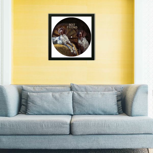 Vinyl Record Decor in a Wooden Frame German Pointer 14" UF-Frame-German Pointer-1 photo