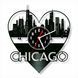 Wall Vinyl Record Clock Chicago 12" 23-1-3 photo