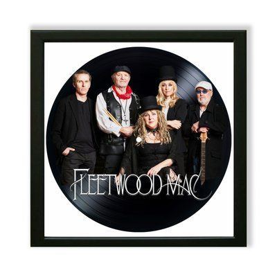 Настінний вініловий декор в дерев'яній рамці Fleetwood Mac, розміром 36см 529-4-1 фото