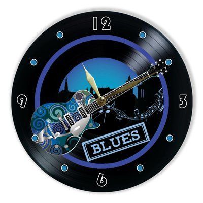 Wall Vinyl Record Clock Blues 12" UF-Clock-Blues-1 photo