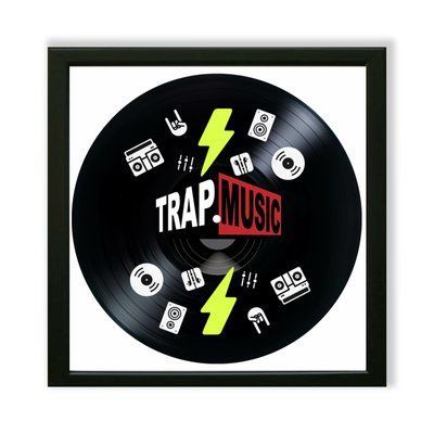 Vinyl Record Decor in a Wooden Frame Trap 14" 606-4-1 photo
