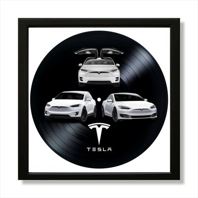 Vinyl Record Decor in a Wooden Frame Tesla 14" UF-Frame-Tesla-1 photo