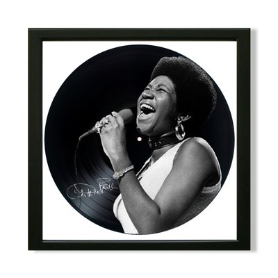 Vinyl Record Decor in a Wooden Frame Aretha Franklin 14" UF-Frame-Aretha Franklin-1 photo