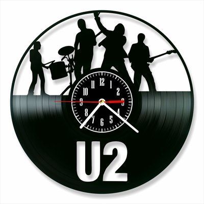 Wall Vinyl Record Clock U2 12" Vinyl-Clock-U2-3 photo