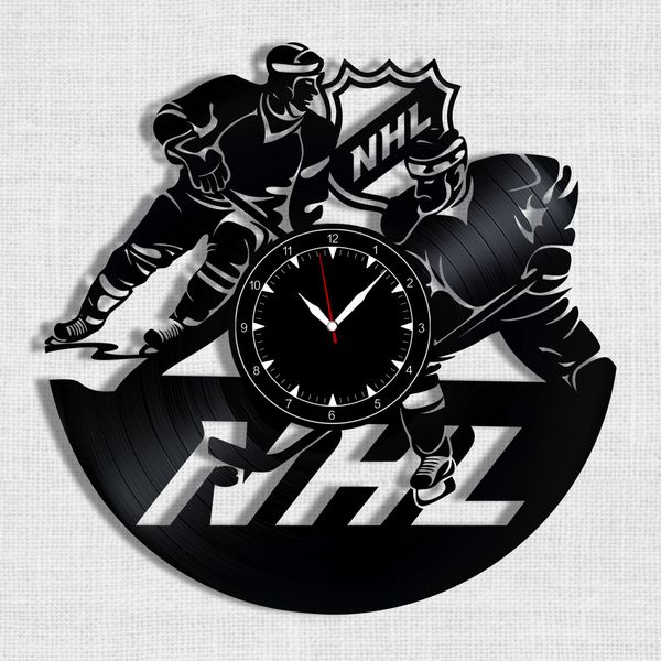 Wall Vinyl Record Clock Hockey 12" Vinyl-Clock-Hockey-1 photo