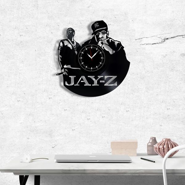 Настінний вініловий годинник Jay-Z, діаметр 30см Vinyl-Clock-Jay-Z-1 фото