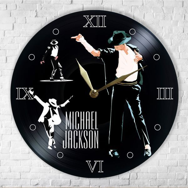 Wall Vinyl Record Clock Michael Jackson 12" UF-Clock-Michael Jackson-3 photo