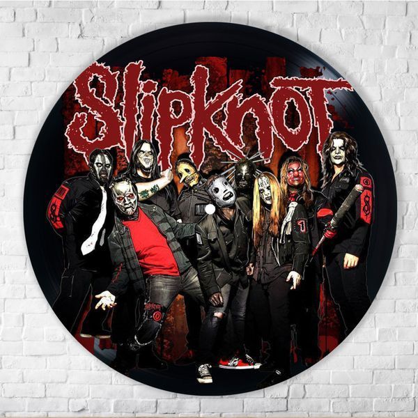 Настінний вініловий декор Slipknot, діаметр 30см 577-3-1 фото