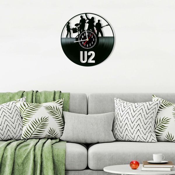 Wall Vinyl Record Clock U2 12" Vinyl-Clock-U2-3 photo