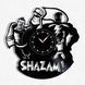 Настінний вініловий годинник Шазам, діаметр 30см Vinyl-Clock-Shazam-1 фото 1