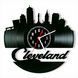 Wall Vinyl Record Clock Cleveland Ohio 12" 24-1-1 photo 1